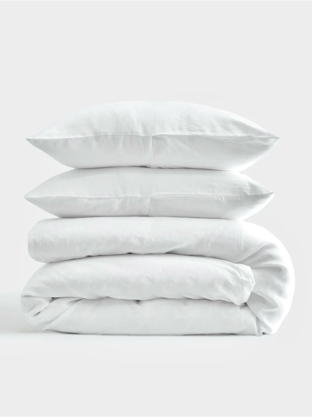 NWT Quince European White Linen Twin Duvet Cover Set